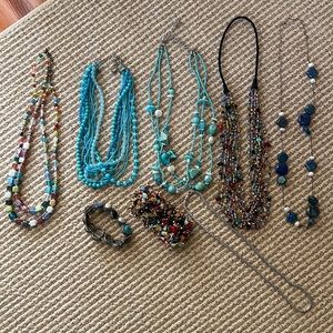 Beaded Necklace and Bracelet Bundle